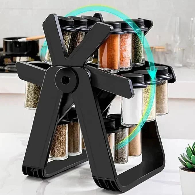 18 Jar Rotating Spice Rack | رف توابل دوّار مع 18 عبوة